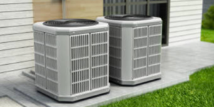 Close-up of HVAC system controls serviced